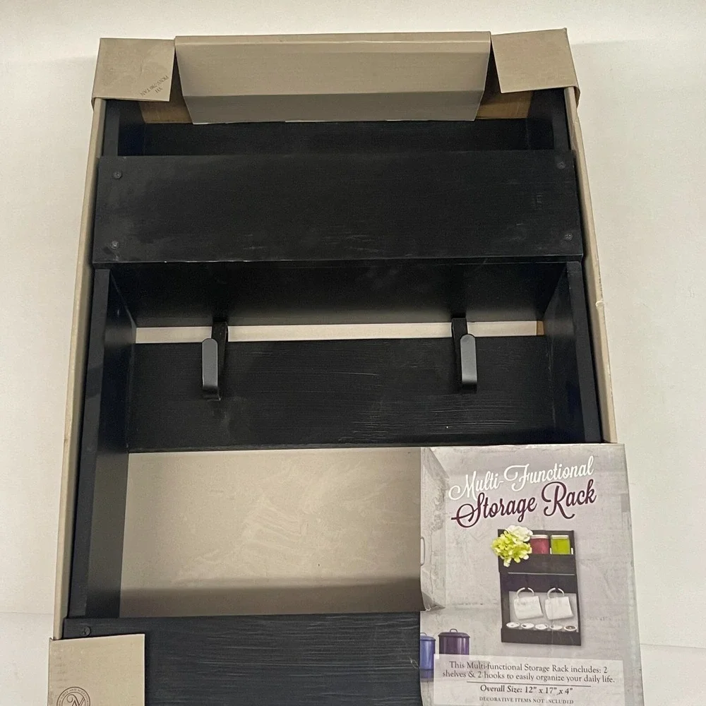 Multi Functional Storage Rack‎ includes:2 Hooks & 2 Shelves Size: 12